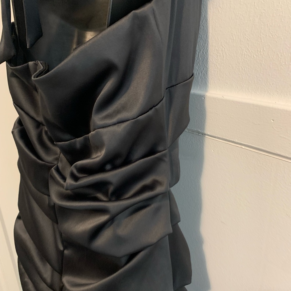 Vintage 90s Classic Le Chateau Sleek Black Cocktail Dress - Picture 10 of 16